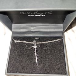 Effy Black Sapphire On Sterling Silver Pendant Necklace 