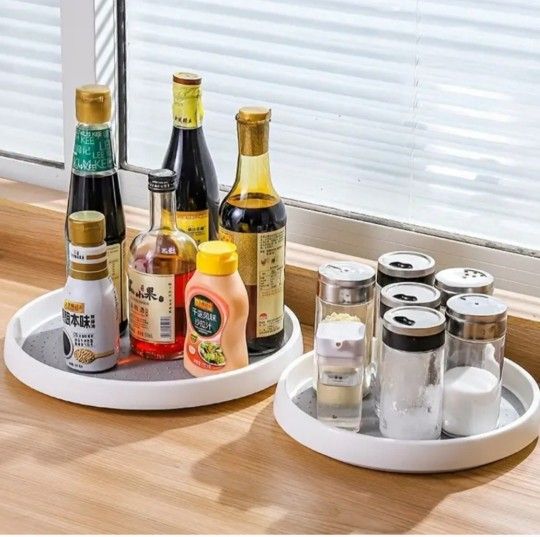 New 2pcs 10inch Non-skid Lady Susan Turntable Cabinet Organizers