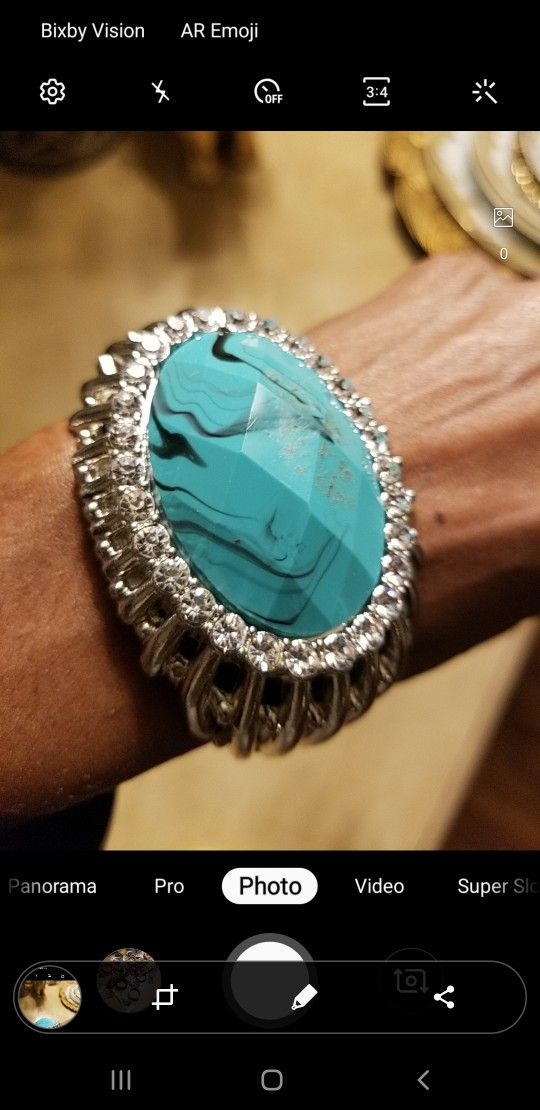 (2) Silver Turquoise Beauty Bracelet