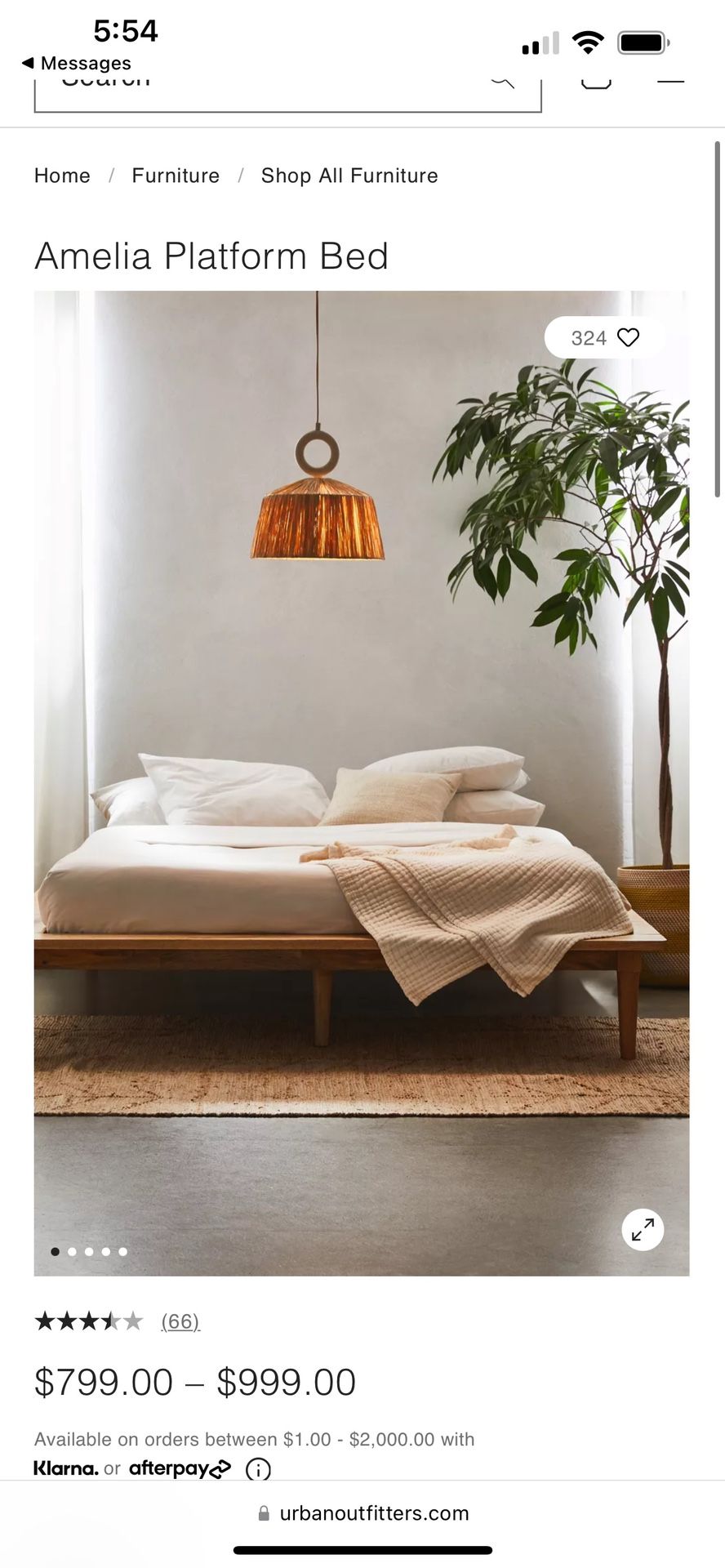 Urban Outfitters - AMELIA PLATFORM BED *QUEEN