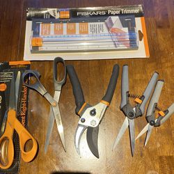 LOT 6 Fiskars Soft Touch Micro Tip Scissors Pruning Snip Shears Trimmer