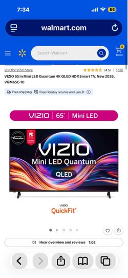 Vizio 65 inch TV