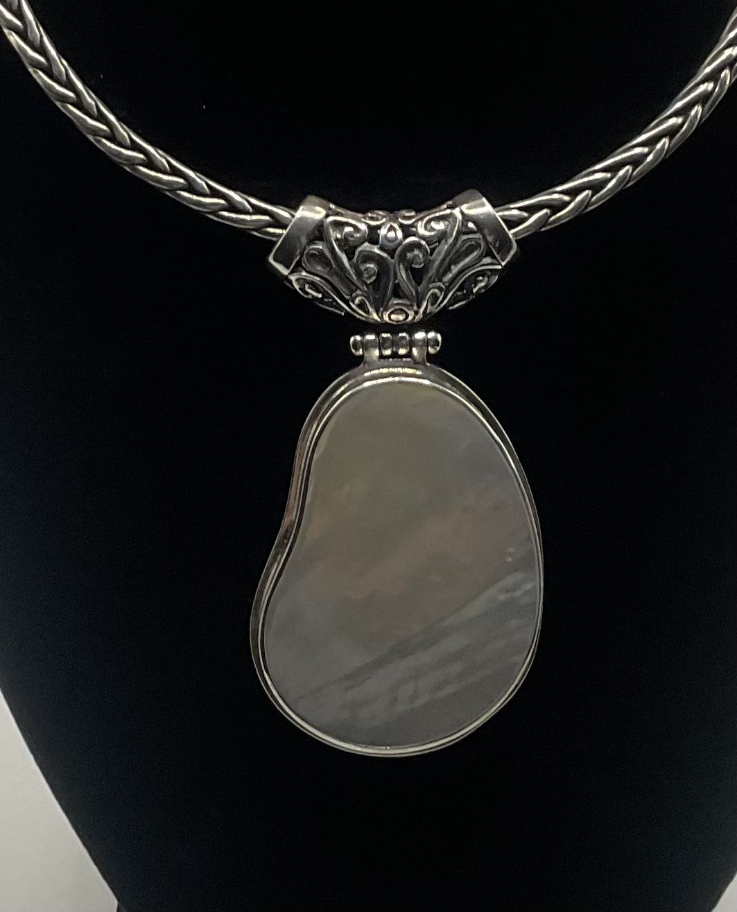 Sterling Silver & Mother Of Pearl Pendant by ALS