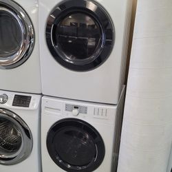 Kenmore Front Loading Washer And Stackable Gas Dryer Set 