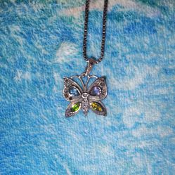 Vintage sterling silver 925 multi-toned marqesite pendant