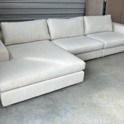 Article Beta Quartz White 3pc Modular Sectional Delivery Available 