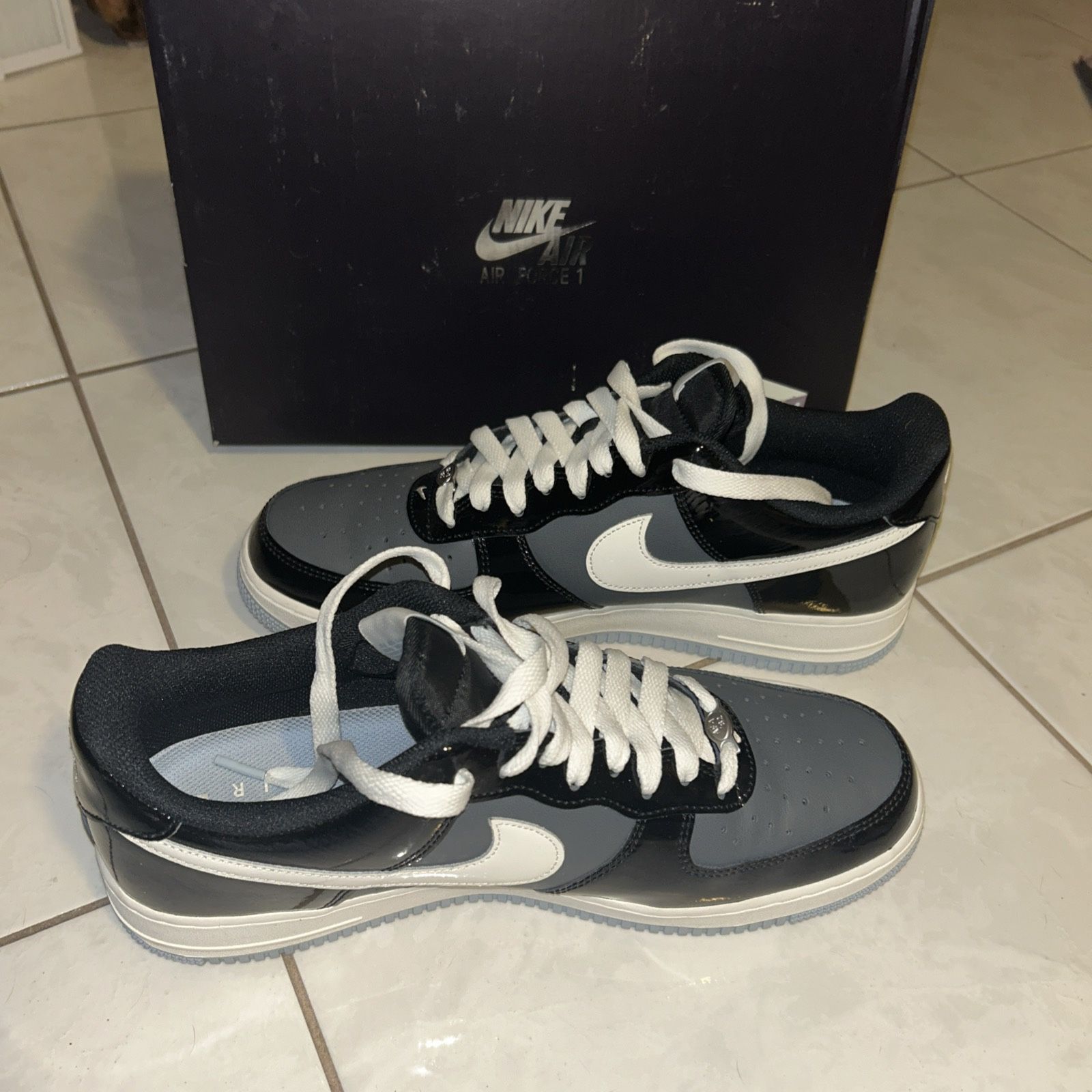 Nike Air Force '07 Men OR Women Size 13 Black, Grey, Patent