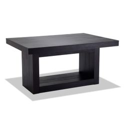 Cosmopolitan 6 Piece Black & Gray Upholstered Extendable Dining Set with Storage Bench