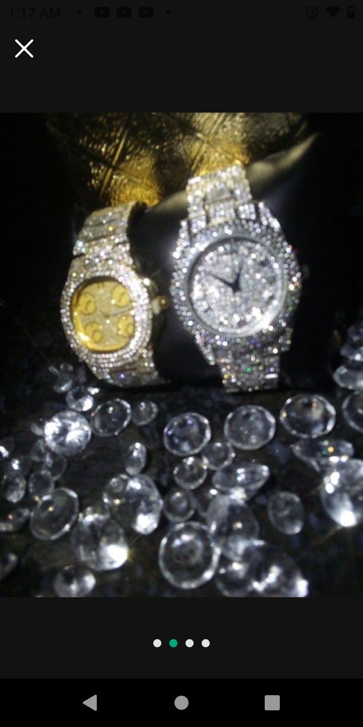 Masculine Executive Rare imported Australian Ice๐Lab Diamond Simulated๐Heavyweight New 2 for 100 or 60 each๐ like pieces in a jewelry store that s