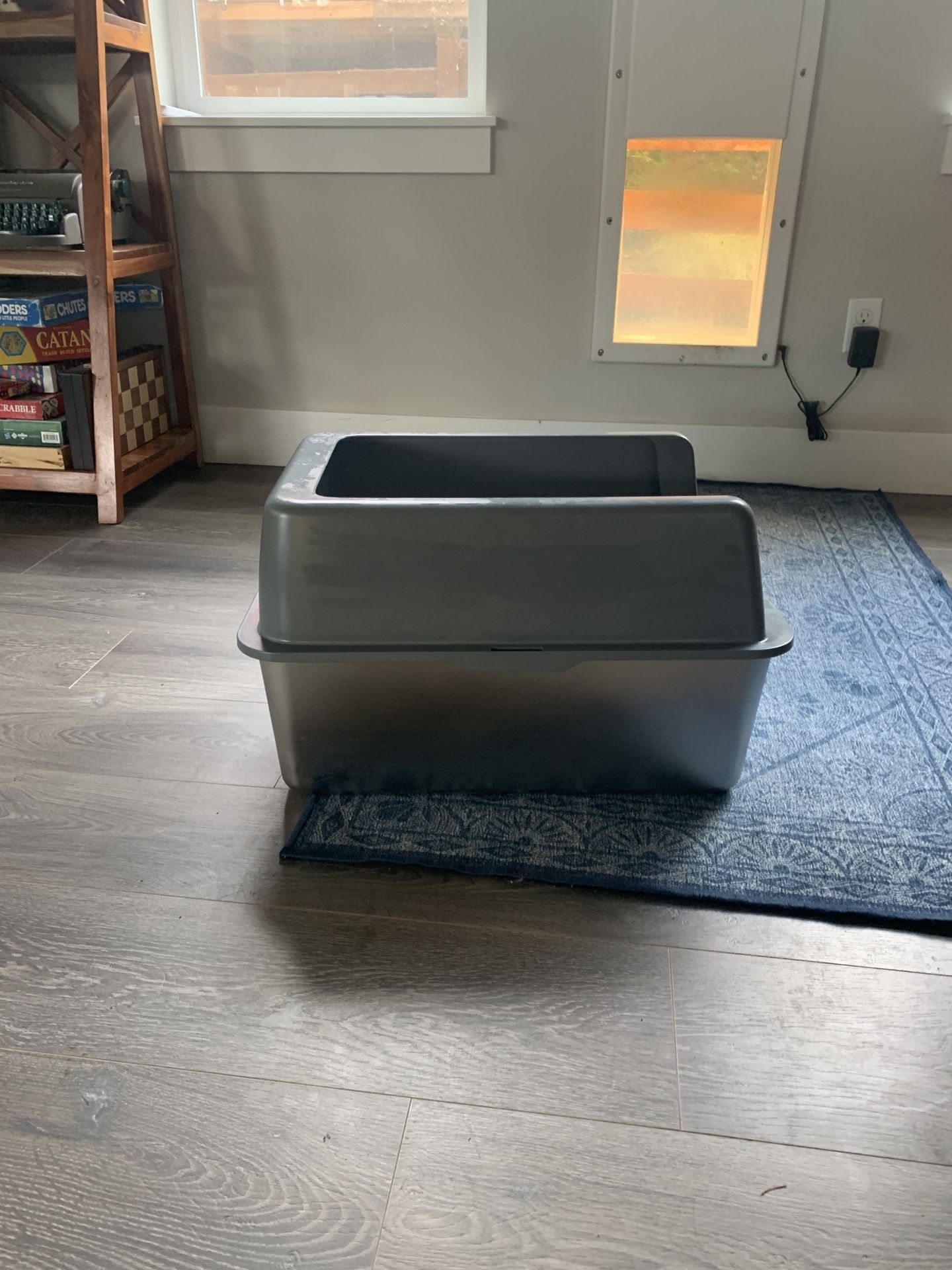 Cat Box, Stainless Steel, Large/high