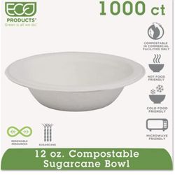 12 Oz Compostable Sugar Cane Bowls 