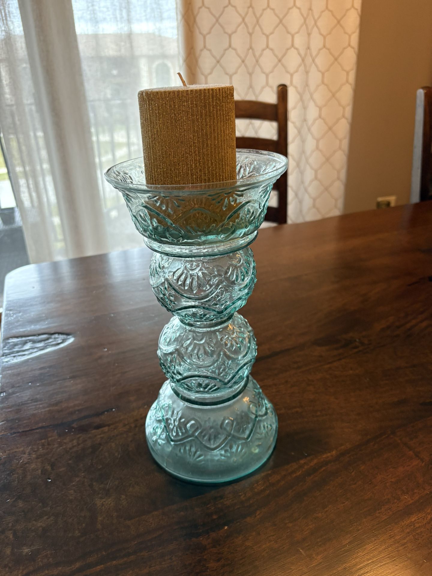 Glass Candle Holder 