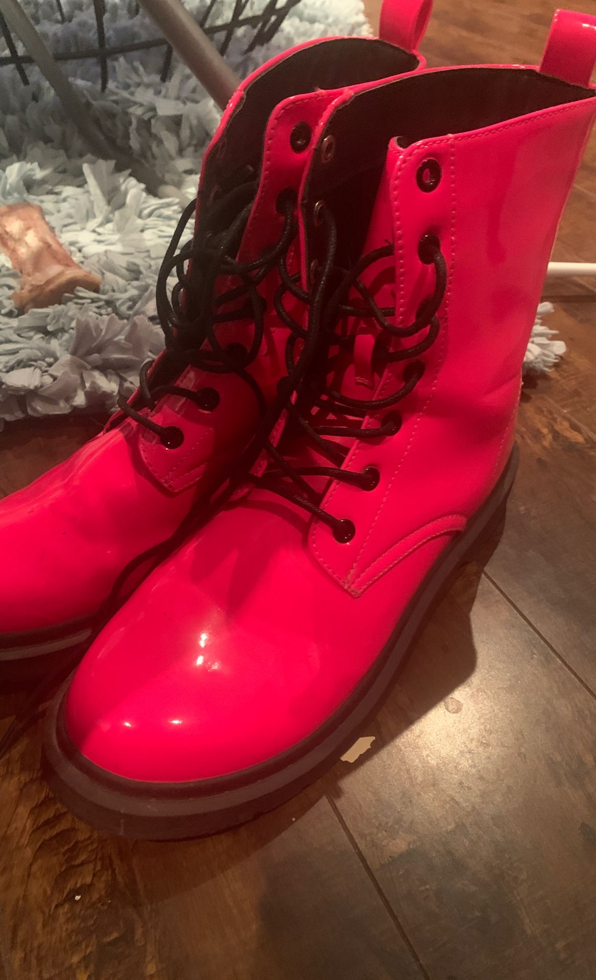 Hot pink boots