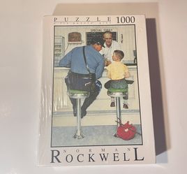 NEW Sealed Norman Rockwell The Runaway 1000 Piece Jigsaw Puzzle Americana