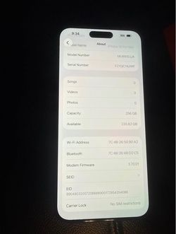 IPhone 15 Pro Max 256GB Unlocked