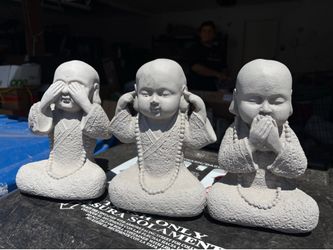 New heavy cement 3 PCs  Buddha