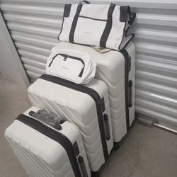 Set Maletas 5 Piezas Blanco ⚪ 