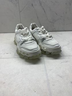 JIMMY CHOO Diamond X Trainer/F Leather & Mesh Sneaker in White - Woman's Size 5 (PO1014691)