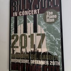 Framed Billy Joel MSG Poster 