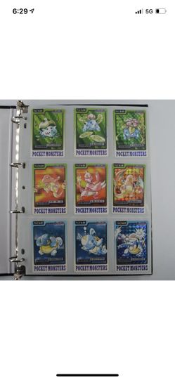 Vintage  Pokemon Complete Mint Japanese Bandai Carddass Set Prism File 151 Pokemon Cards Charizard Mew