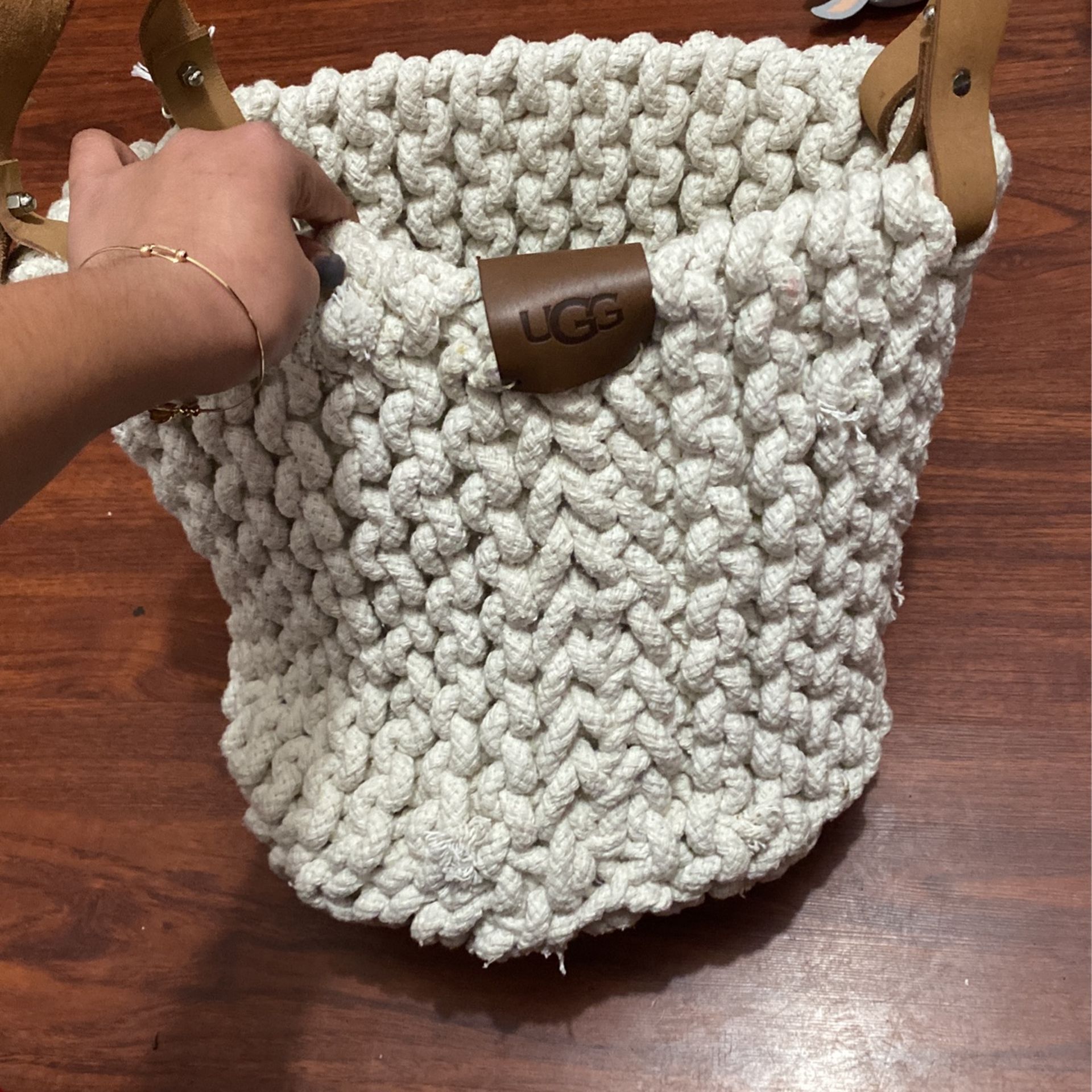 Ugg Tulum Rope Medium Basket in White
