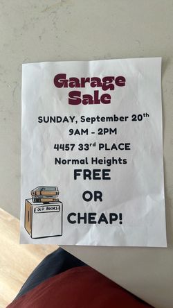 Garage Sale (almost everything is free)