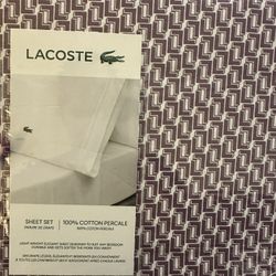 Lacoste 100% Cotton Sheet Set King