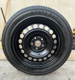 1 GOOD USED RIM & TIRE FOR SPARE TOYOTA CAMRY 17X7 5X4.5 215/55R17 KENDA TIRE $60 PICKUP ONLY