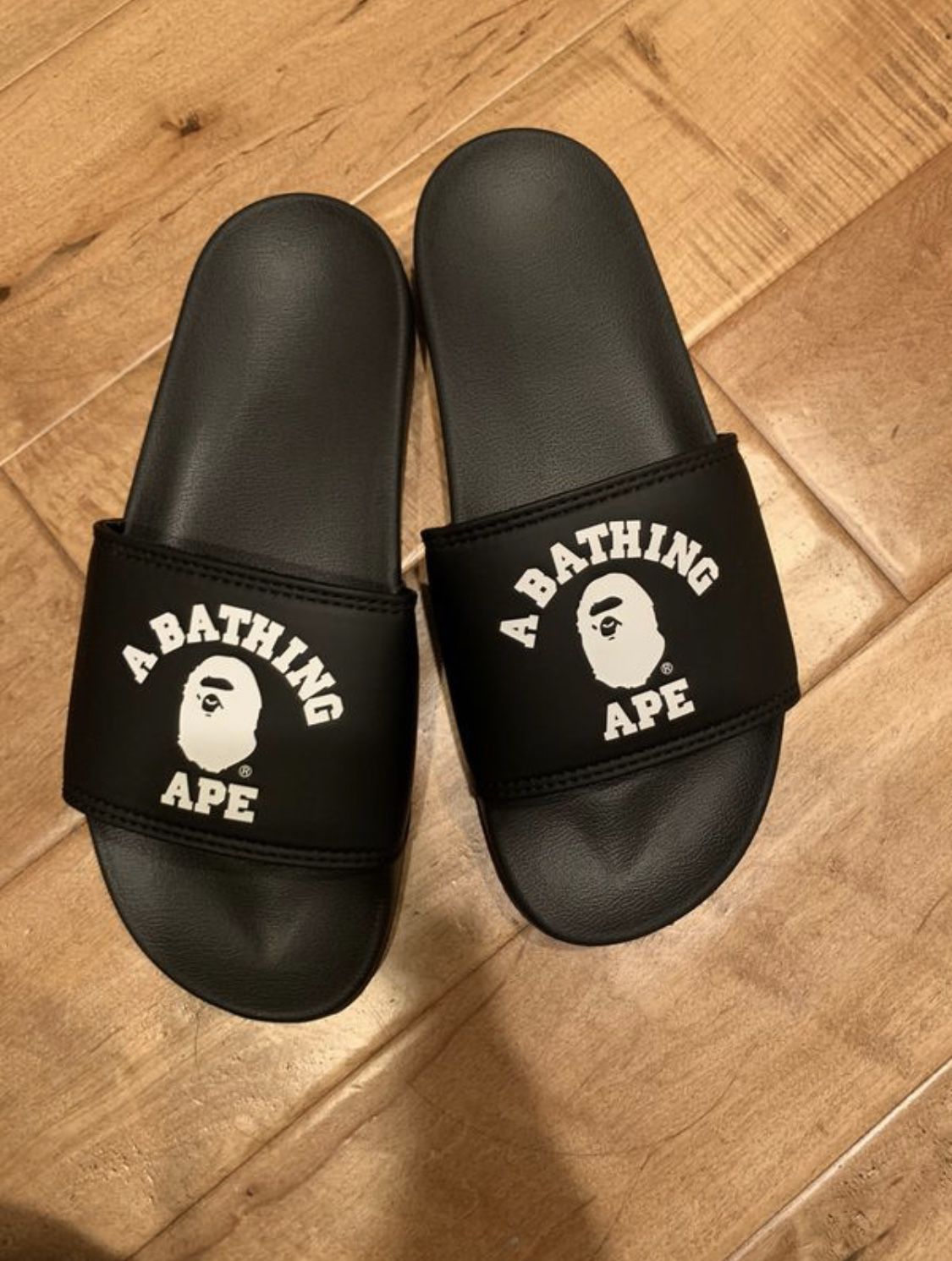 Brand New Bape Slides Size 9 Black and White