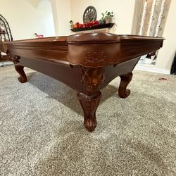 Beautiful Pool Table 8’ (Free Delivery & Pro Setup) New Felt Any Color + All Accessoires