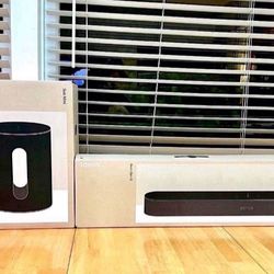 Sonos Beam Gen 2 (Black) With Sonos Sub Mini (Black) Brand New Sealed Includes Warranty.  