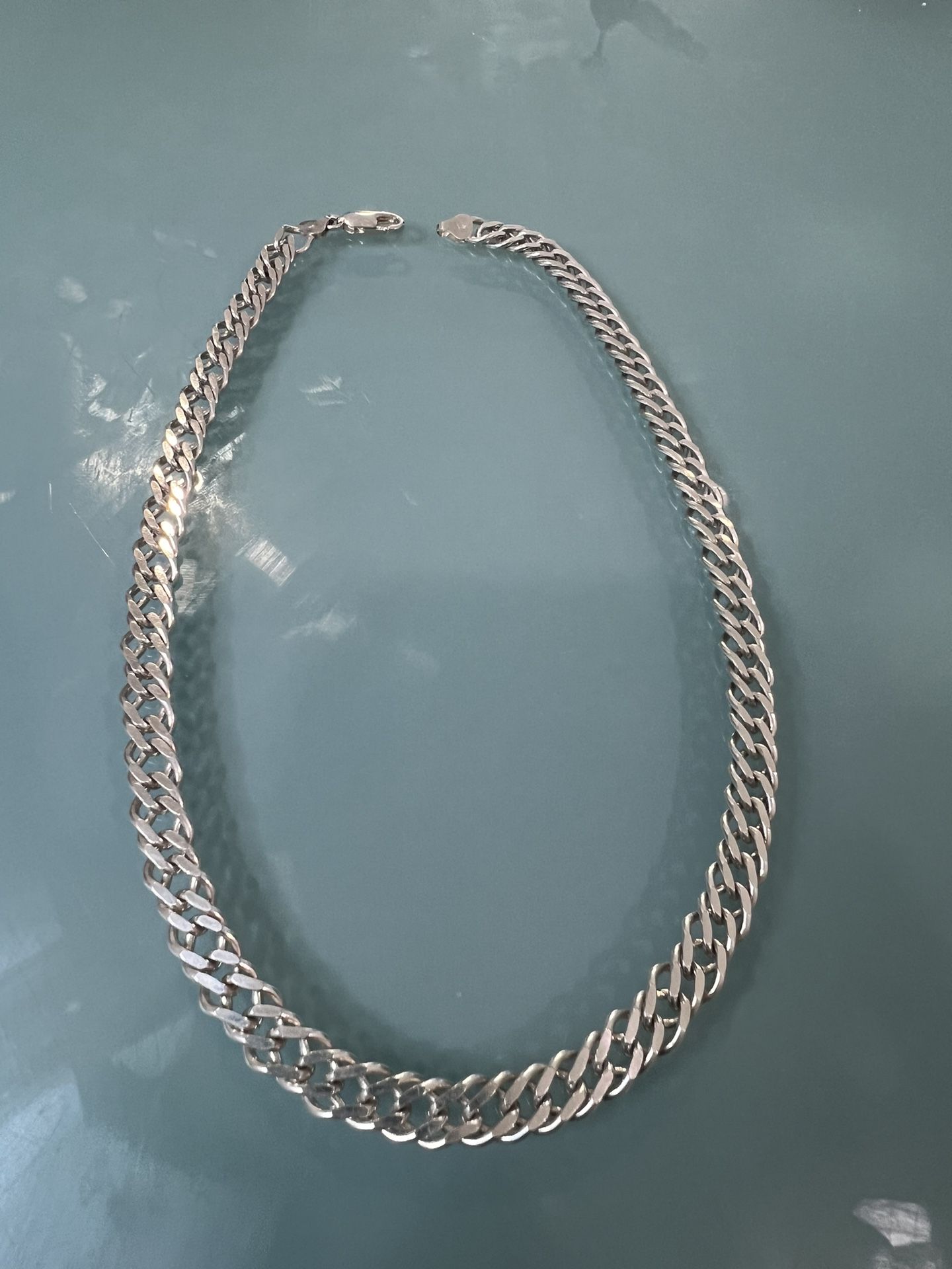 Italy Sterling Silver Extra Fancy Double Curb Link 48.7g Necklace *L@@K*”