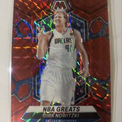2023-24 NBA Greats Dirk Nowitzki Red Mosaic Prizm #298 🔥🔥🔥😱💯💪🏀🐐