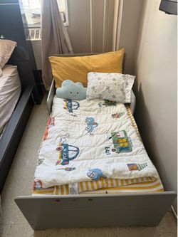 Grey toddler bed