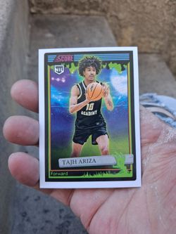 2026 Panini Score A Treat Tajh Ariza #14 (Father of NBA Great Trevor Ariza) Forward (NIL) "Rookie Card" Link Academy Prep Highschool Base Green Slime