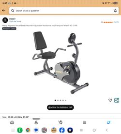 Recumbent bike.