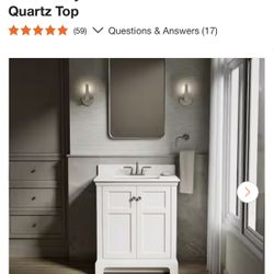 30” KHOLER BATHROOM VANITY WITH BACKSPLASH