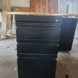 Small Black Filing Cabinet 