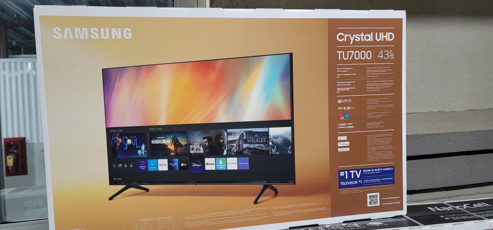 SAMSUNG 43" 4K Crystal UHD  LED Smart TV with HDR UN43TU7000.BRAND NEW SEALED IN BOX! PRICE FIRM!