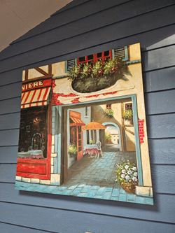 Large canvas painting