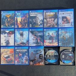 Sony PlayStation 4 Games Lot (15) - Call Of Duty, Star Wars, Resident Evil, Rainbow Six Siege, God Of War, Watch Dogs 