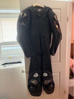 BKS Stingray One-Piece Leather Racing Suit - Size 46 - Worn Once, Looks Brand New!