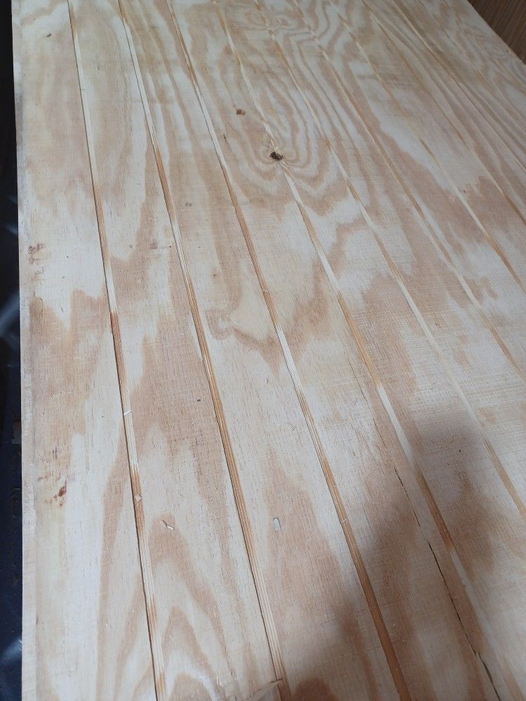 4' X 8' X 11/32" Pine Siding T111 , Rough Sawn, Grooved