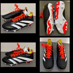Adidas Predator League L FG Soccer Cleats Black/Orange New No Box Men’s Sz 13,8,6,5.5 