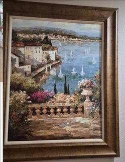 Beautiful oil painting of  Ilse Capri. In excellent condition   24.5X28.5.