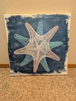 Starfish Beach theme canvas wall decor art