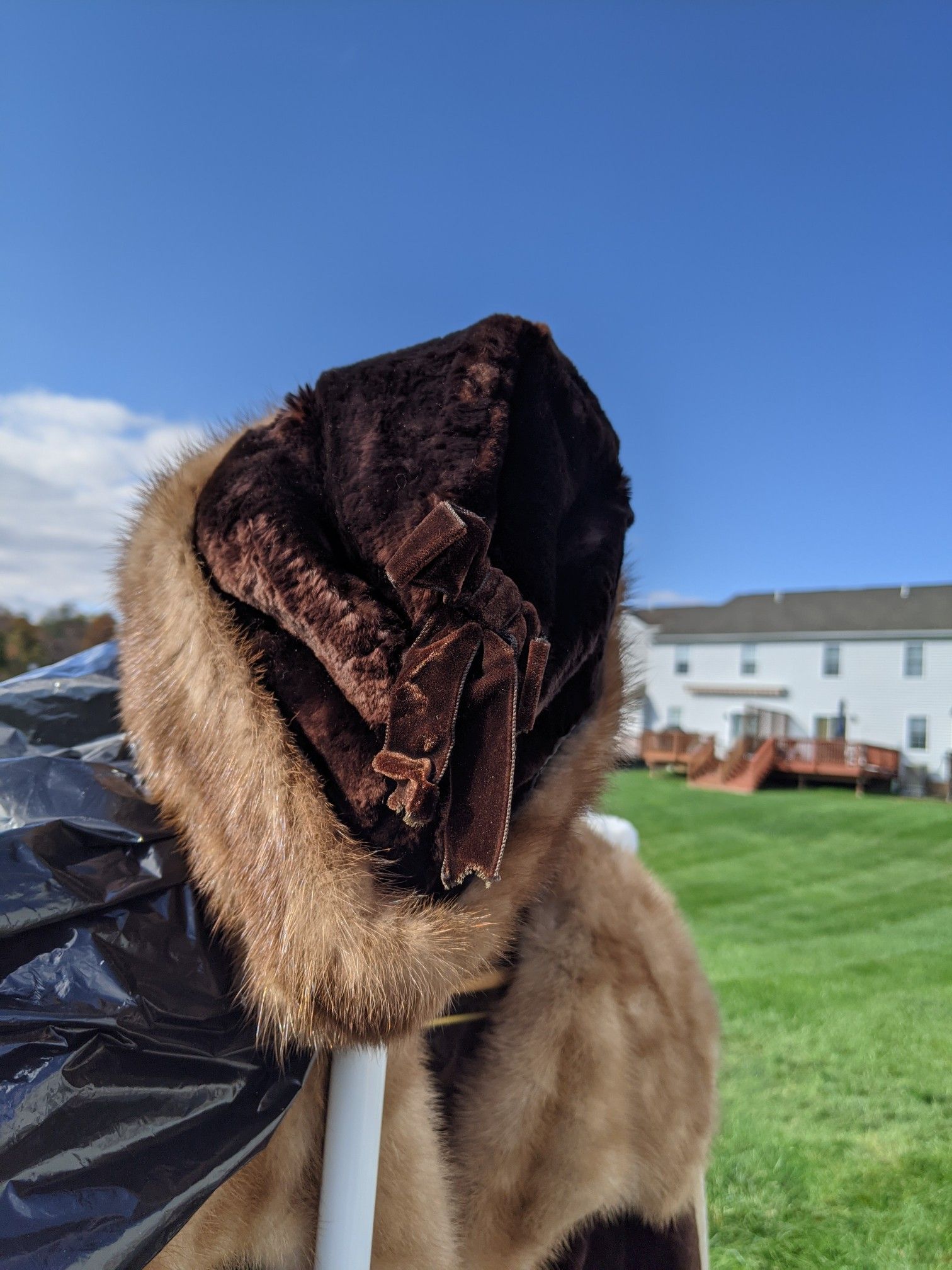 Alaskan seal/mink coat with hat to match