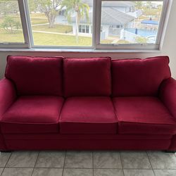Sleeper Sofa Red Micofiber