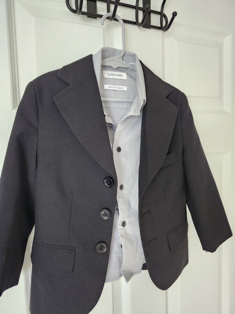 4T Calvin Klein Shirt And Suit Jacket