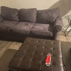Sofa & Loveseat With To stand & Ottoman
